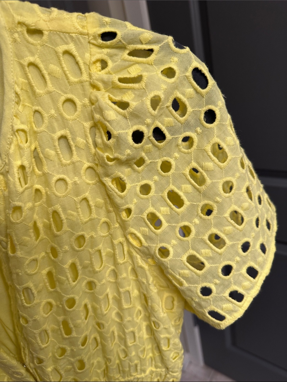 Sunshine Eyelet Maxi Dress with V-Neck - Picture 4 of 4